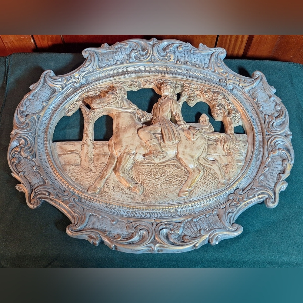 Ornate Oval Relief Wall Plaque